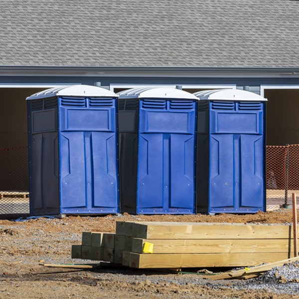 how often are the porta potties cleaned and serviced during a rental period in Mier IN